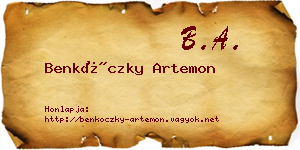 Benkóczky Artemon névjegykártya